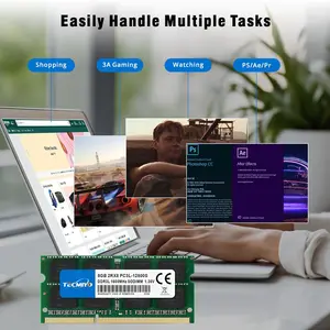 TECMIYO-MEMORY RAM Portable, DDR3, DDR3L, 4GB, 8GB, 1600MHz, 1333MHz, 1066MHz, 1.35V, 1.5V, PC3, PC3L-12800S, PC3-10600S, PC3-8500S, Green, 1PC 10 Main Sales Memory RAM DDR3 8GB - №9