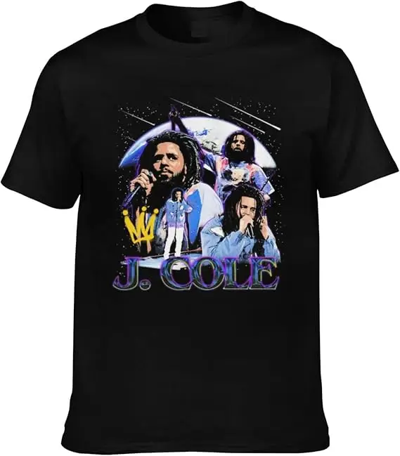 Herren & Damen J-Cole 2026 Musik-Tour Mode Kurzarm-T-Shirt Y2k Streetwear Hip-Hop Grafik-Kleidung Baumwolle Rap Rock Tee – Detail 8