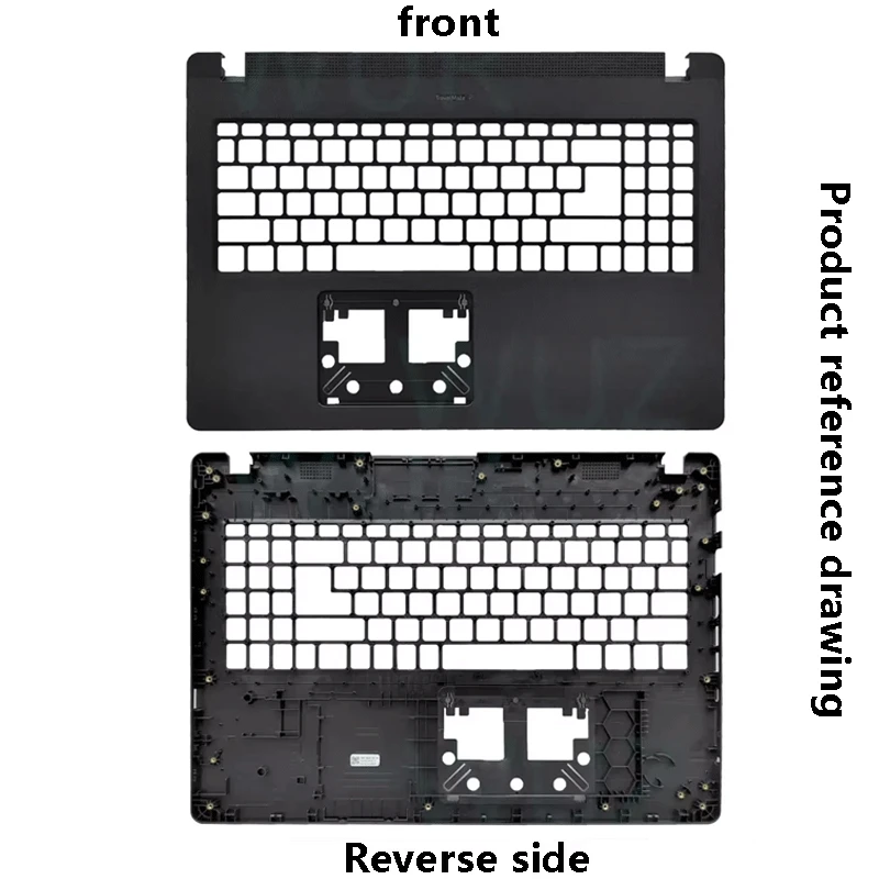 Imagem -02 - para Acer Notebook Travelmate P21552 P50 N19q8 Portátil Lcd Capa Traseira Moldura Frontal Superior Apoio para as Mãos Base Inferior Case Teclado Novo