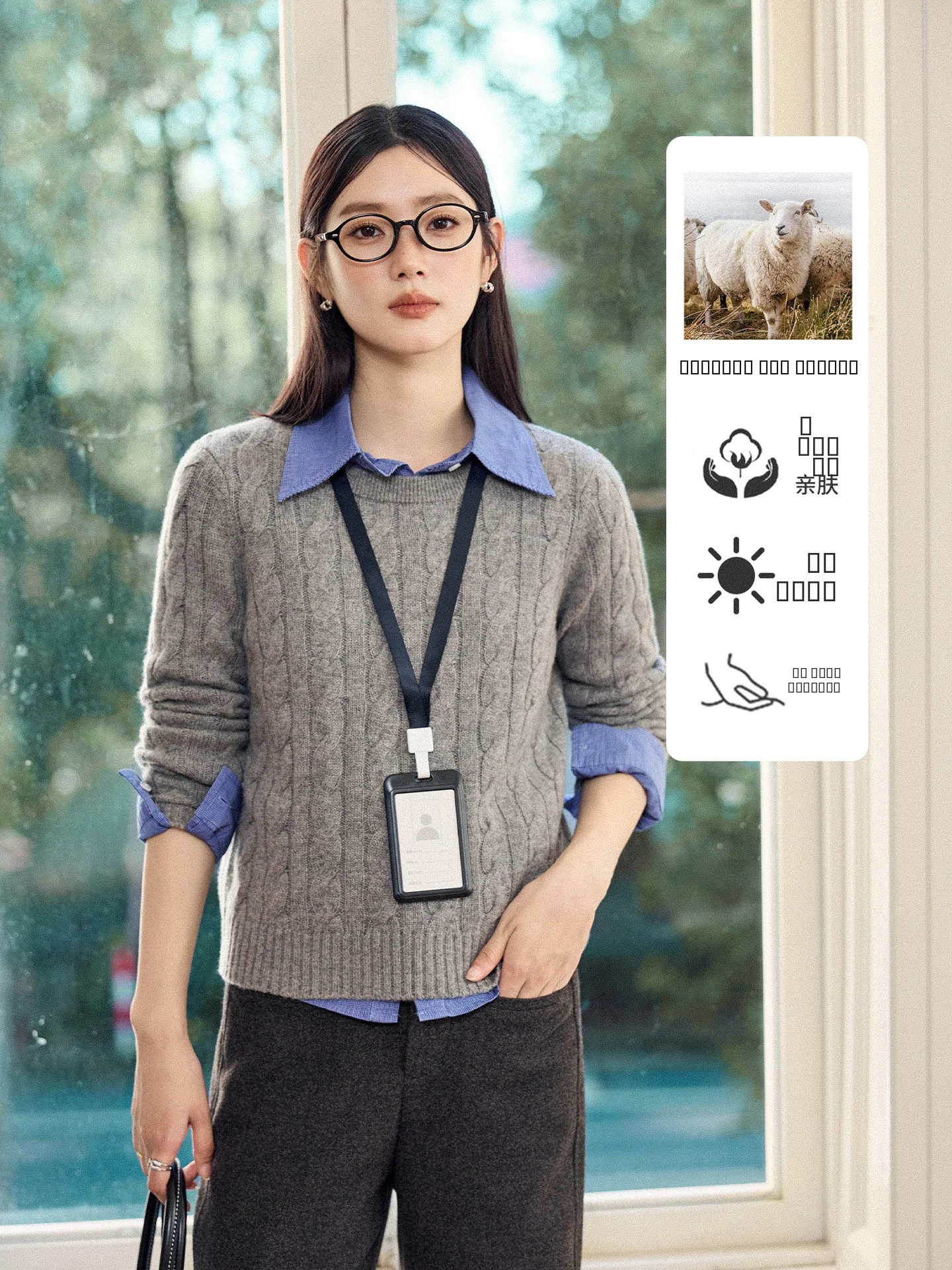 

Commuter Sle Women's Knitted Sweater Loose Fit Camere Wool Blend Long Sve round Ne Thiened Autumn Winter New Arrival