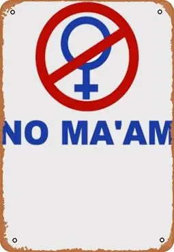 Metal Tin Sign Married With Children No Maam Retro TV Show Funny Plaque Poster for Indoor Outdoor Yard Man Cave Garage Farmhouse