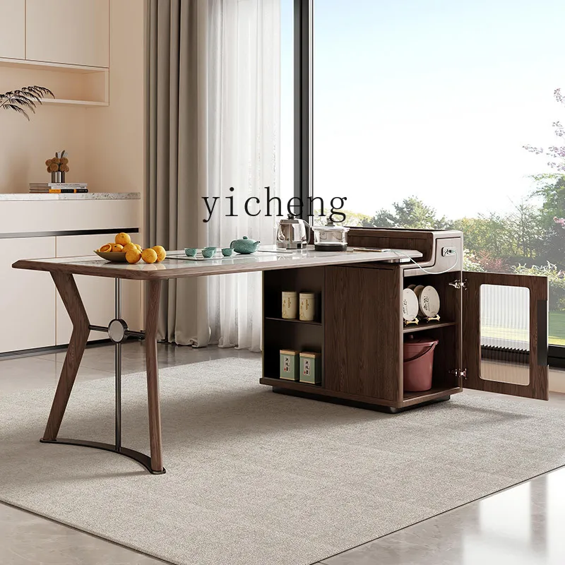 

ZC new solid wood tea table and chair combination home new Chinese office integrated tea coffee table