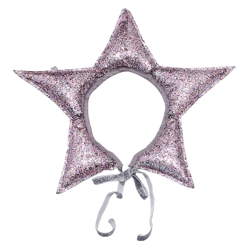 Star Glittered Hat Kids Star Halloween Role Play Headpiece Proms Party Role Play Headwear