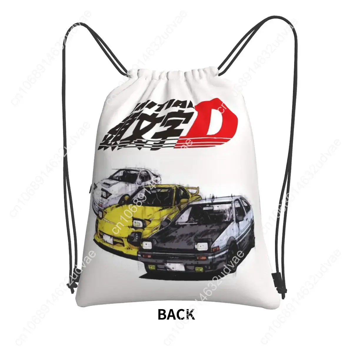 Initial D Neon Ae86 Portable Backpacks Drawstring Bag Drawstring Bundle Pocket Shoes Bags For Travel Sport Man Woman