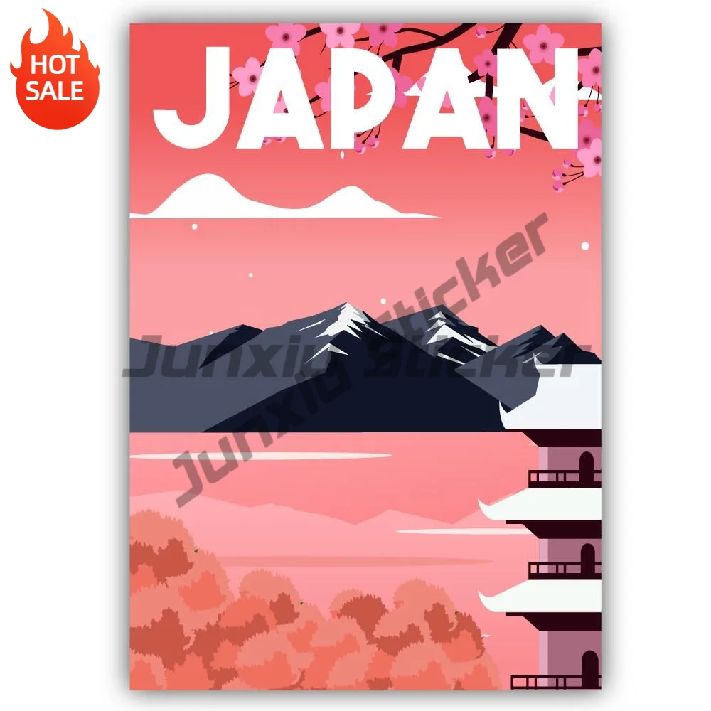 Japan Vintage Poster Travel Art Vinyl Sticker For Luggage And Laptop Travel Souvenir Decal