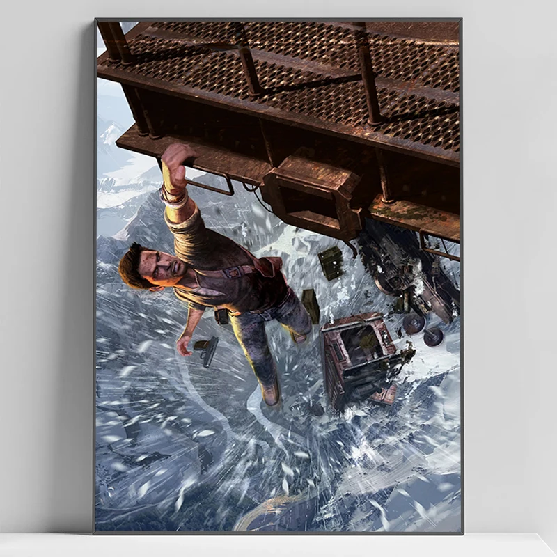 

Uncharted Movie Poster Posters for Wall Decor Gaming Room Decoration Home Painting on Canvas Print Art Decorative Paintings Home