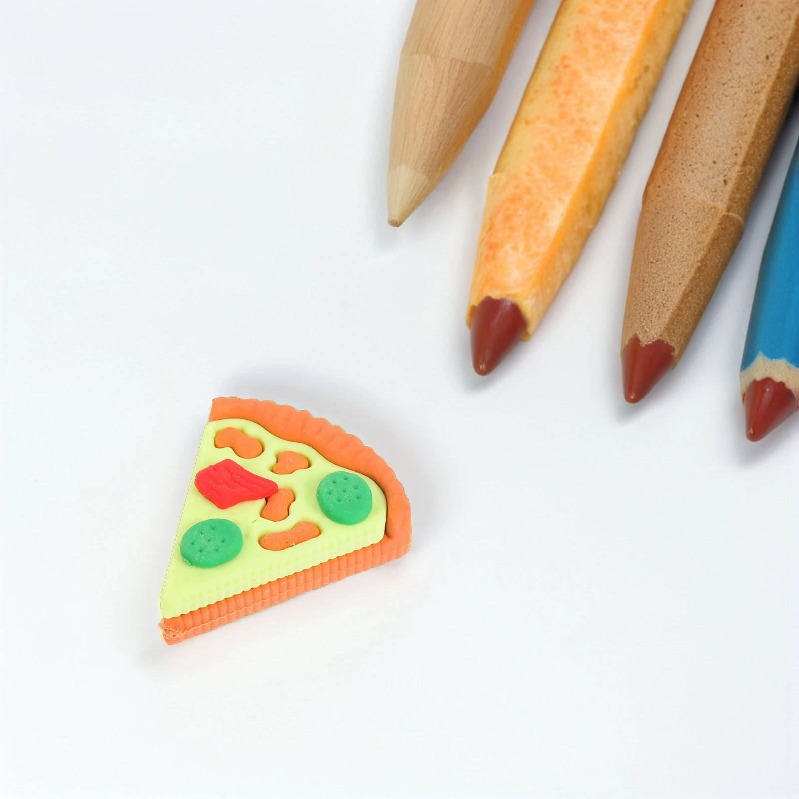 

30 Pcs Triangle Pizza Eraser Erasers Cute for School Cartoon Bulk Kids Prizes Tpr Girls Primary
