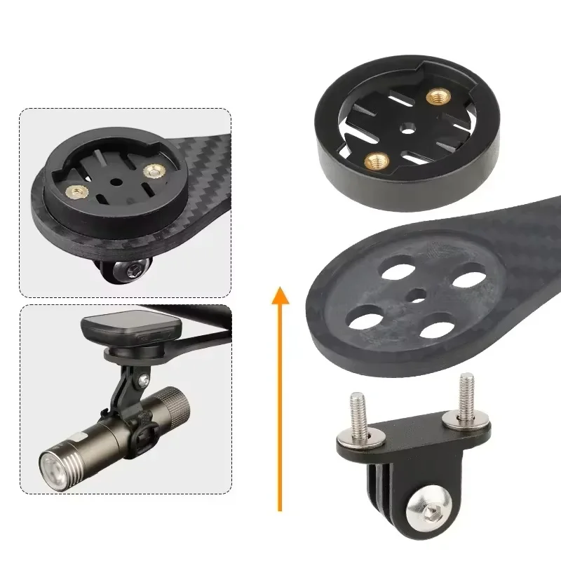 2PCS Bicycle Computer Mount Adapter for Garmin/Magene/Bryton/Wahoo Headlight Rear Radar Light Inserts Cycling Accessories view 2