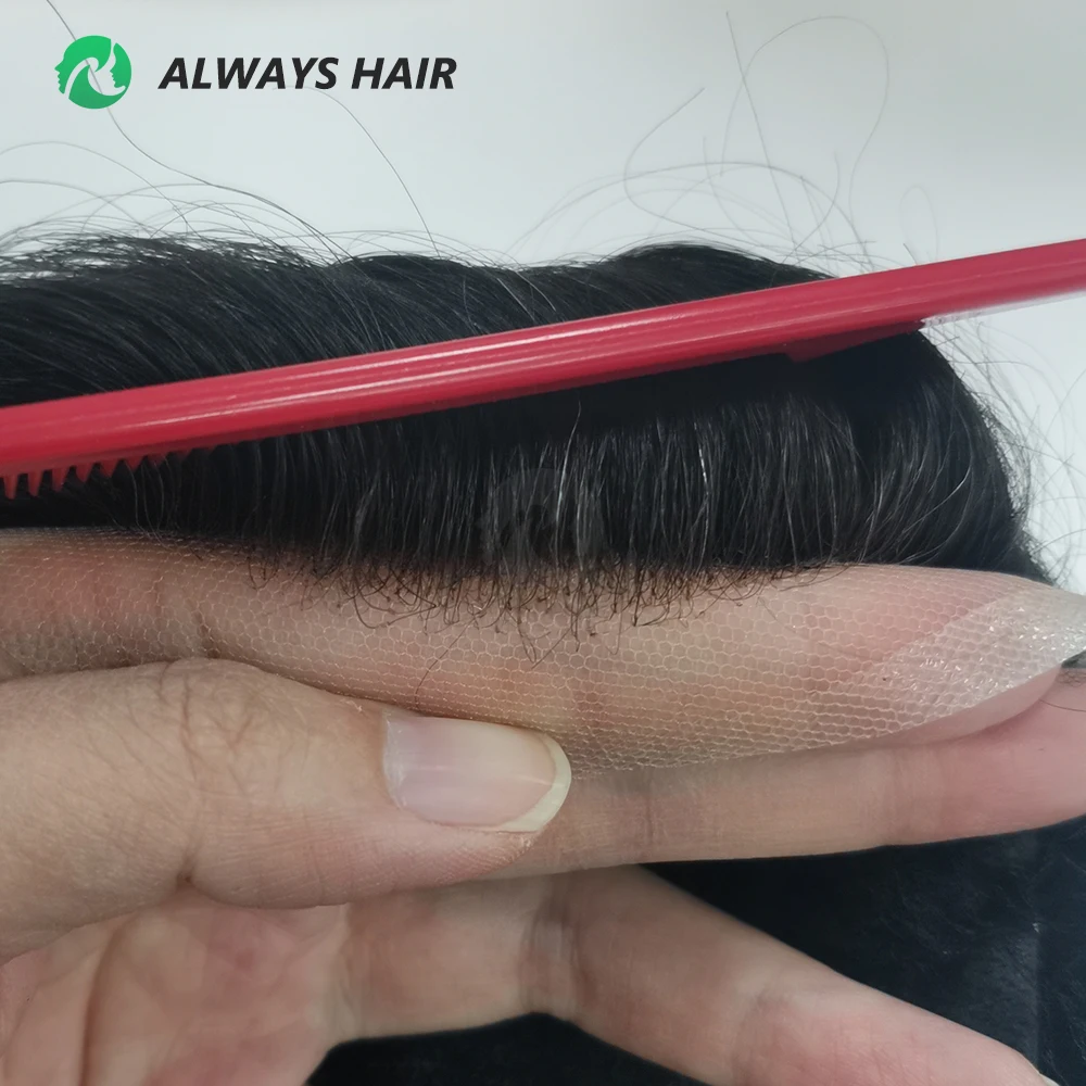 12.5 سنتيمتر x 17.7 سنتيمتر حجم صغير Q6 الشعر المستعار الرجال الشعرية الاصطناعية الشعر 5 بوصة Inian باروكة من شعر طبيعي رجل 5x7"