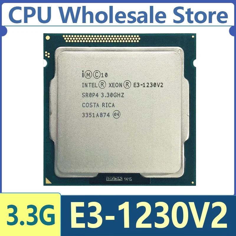 معالج Intel Xeon E3-1230V2 E3 1230 v2 E3-1230v2 E3 1230 v2 3.3 جيجا هرتز رباعي النواة 8 متر 69 واط LGA 1155