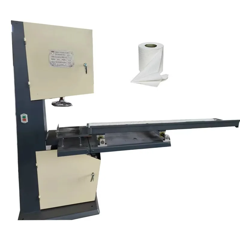 

Low Price Manual Toilet Tissue Paper Band Saw Cutting Machine