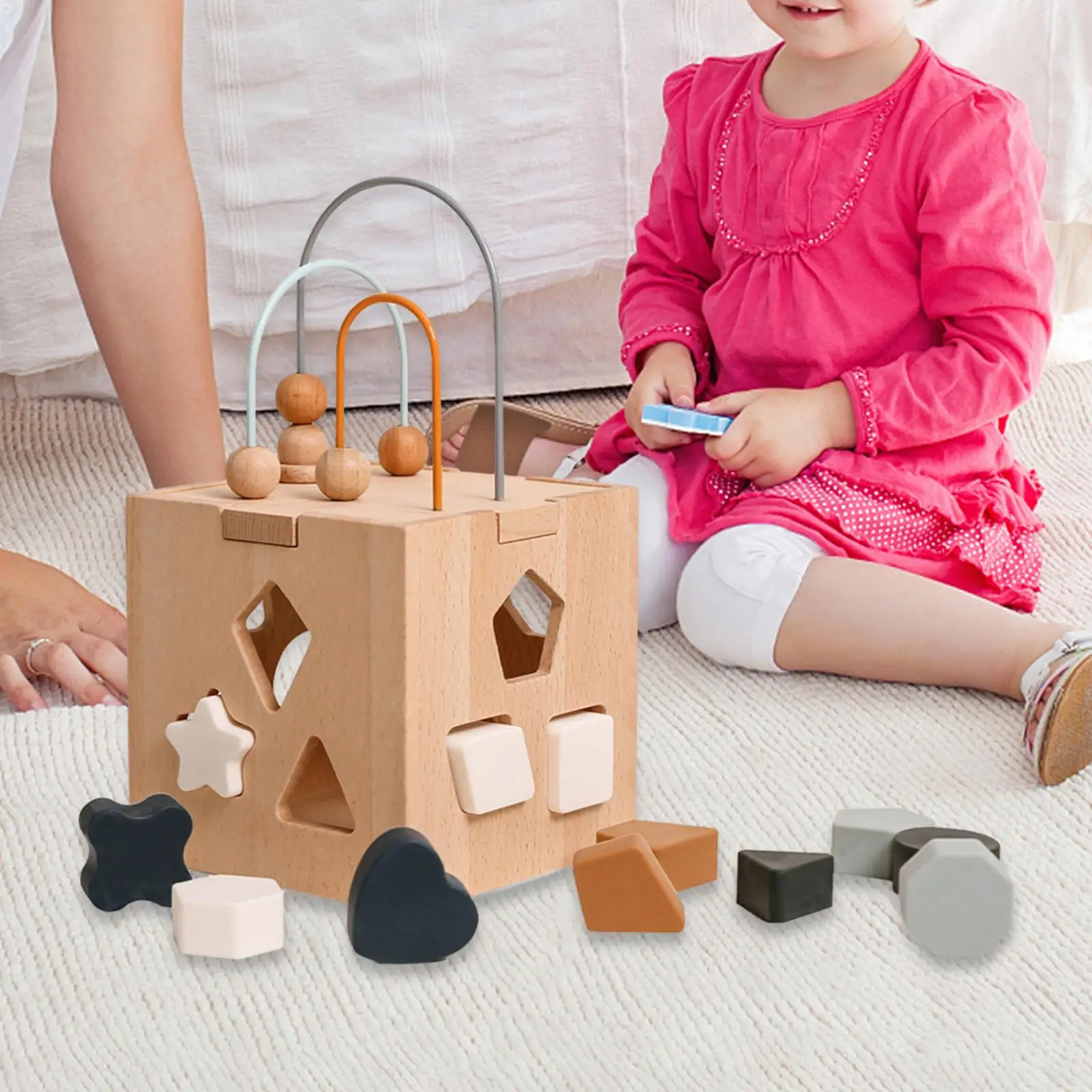 Décennie s de Forme Montessori en Bois, Centre d'Activité Interactif pour le Jeu