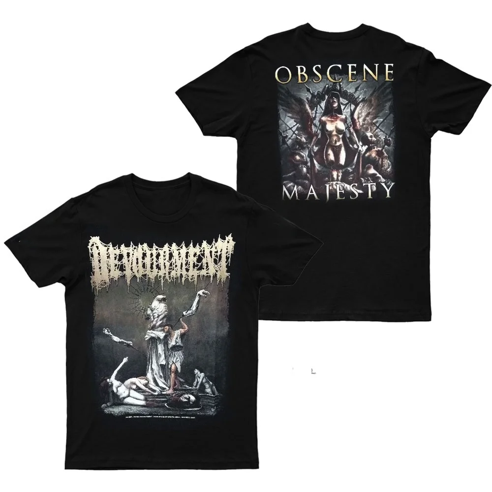 

2025 New DEVOURMENT Printed Unisex Street Fashion Trend Short Sleeved Pure Cotton Round Neck