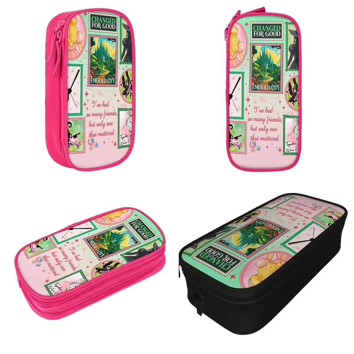 Wicked For Good Pencil Cases Fashion Witch Wizard Fantasy Pen Bags Student Big Capacity School Supplies Cosmetic Pencilcases