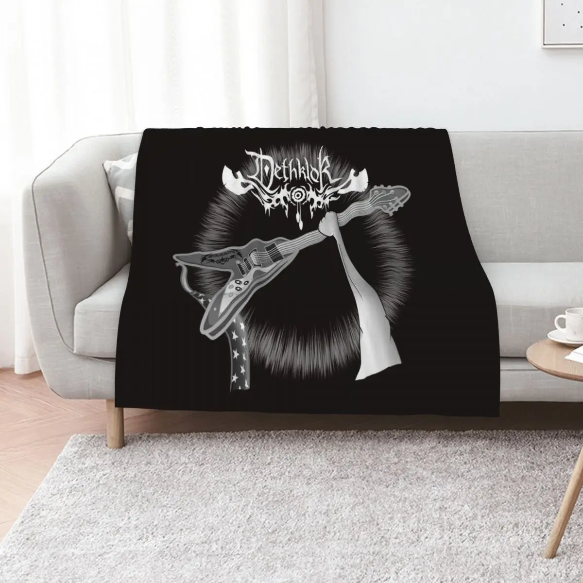 

Metalocalypse Dethklok Throw Blanket Vintage Flannel Fashion Sofas Soft Big Blankets