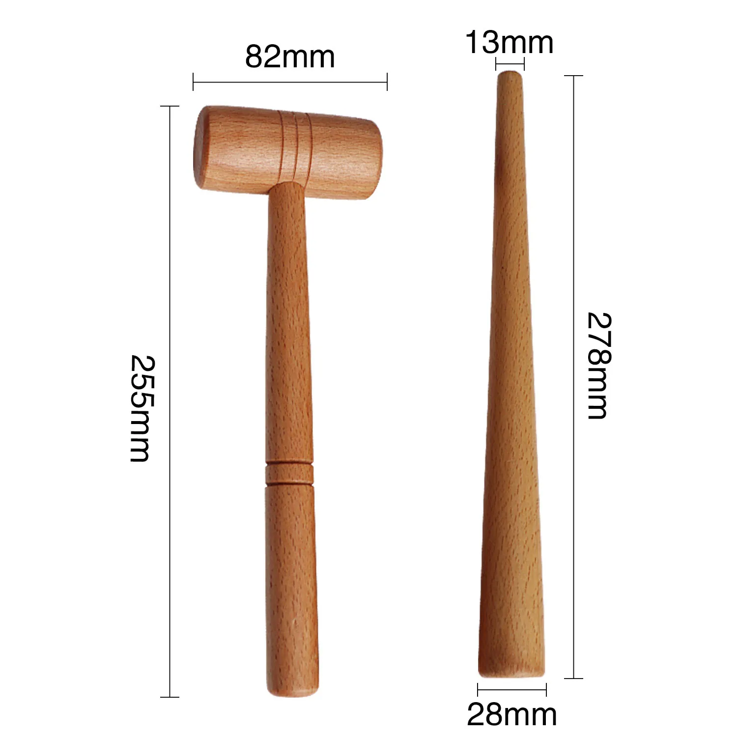 Jewelers Rubber Hammer Mallet with Stainless Steel Ring Mandrel Sizing Adjuster Ring Shaper Repair Tools Jewelry Making Kit