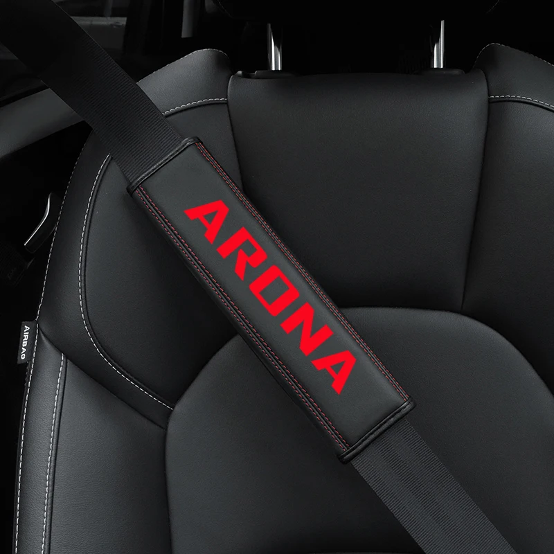 For SEAT Arona car styling accessories  Top leather material automotive seat belt cover shoulder protector