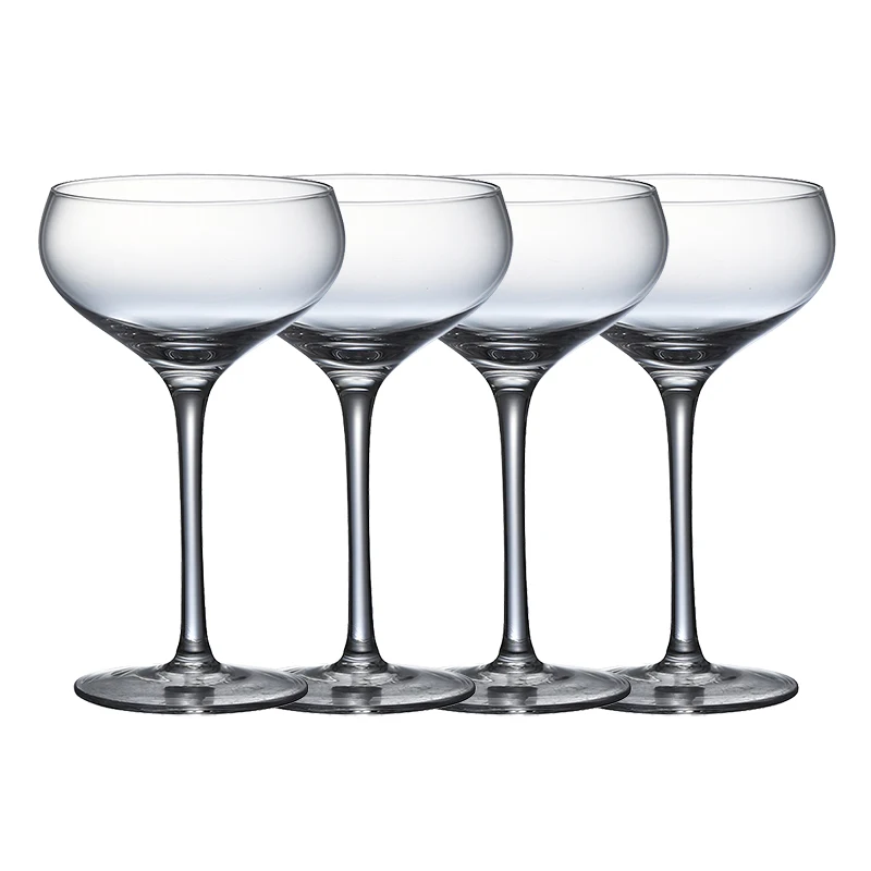 4PCS 270ml Coupe Glasses Cocktail Martini Glass Set Of 4