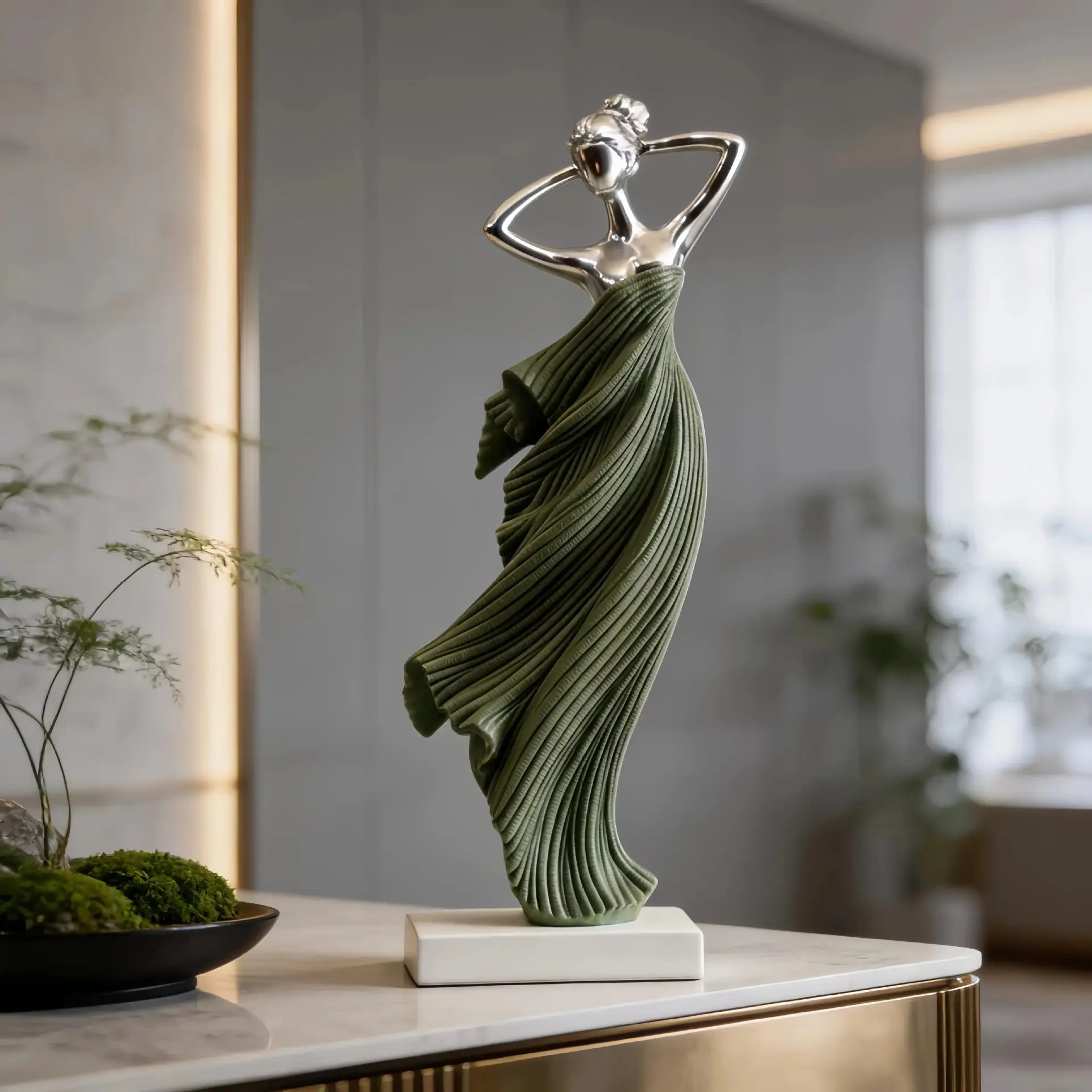 Minimalist Art Abstract Ornament High-end Sense Niche French Living Room TV Cabinet Light Luxury Decoration