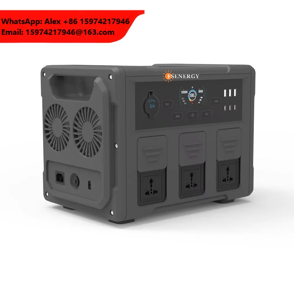 Portable Power Station Fast Charging 110v/220v 1000W/2000W/2400W/3600W MPPT Solar Panel AC/DC Portable Rechargeable Generator