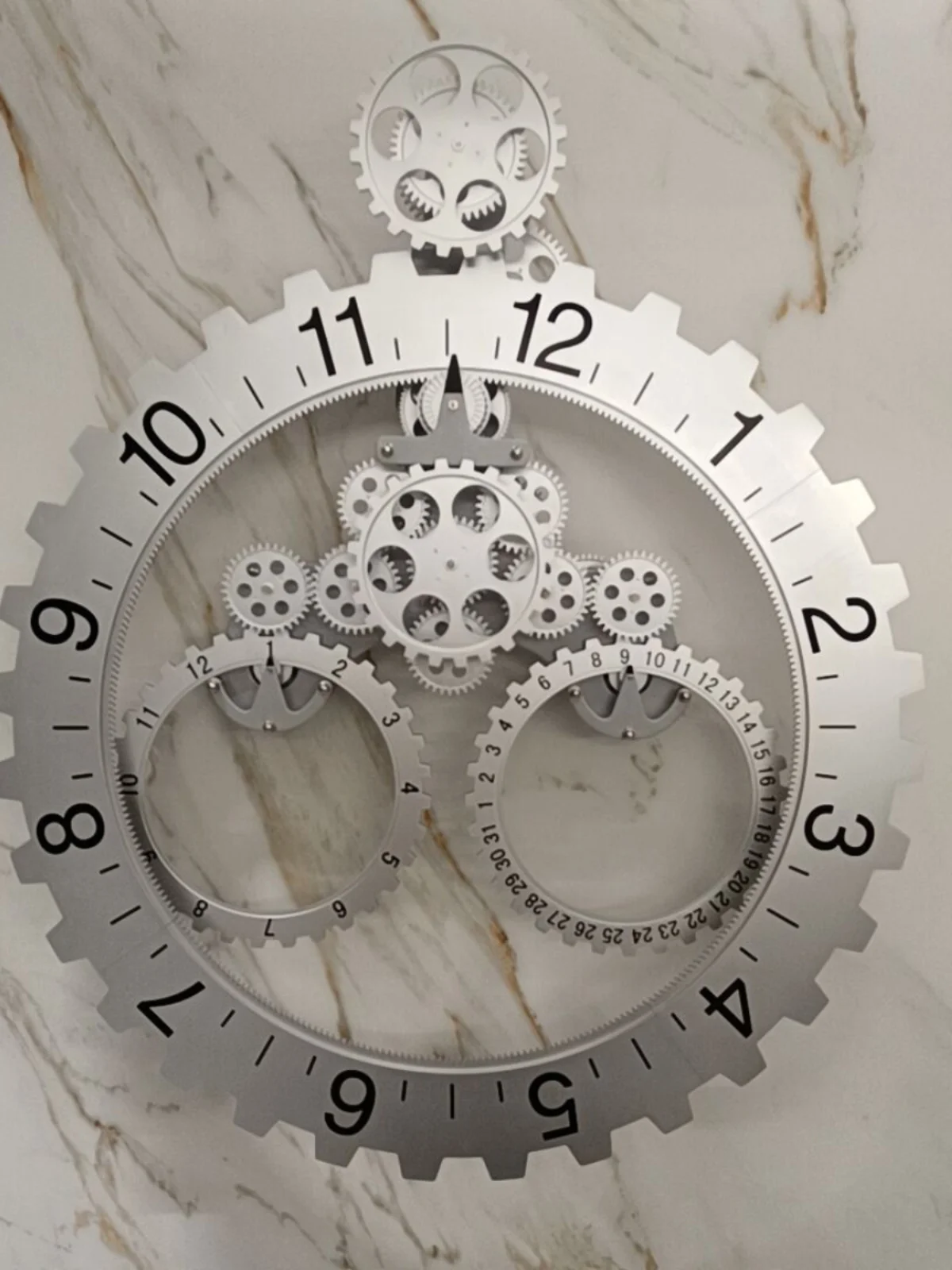 Creative Gear clock Mute mechanical European vintage living room bedroom decorative clock