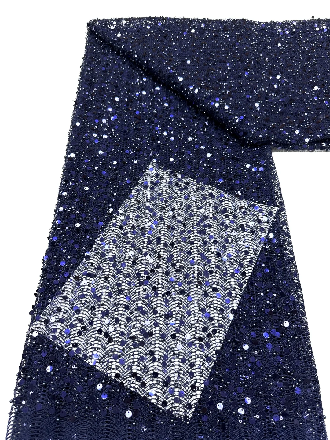 

Luxury African Sequins Beaded Lace Fabric 2026 New High Quality Groom Nigerian Wedding Bridal Embroidery French Tulle 5 Yards
