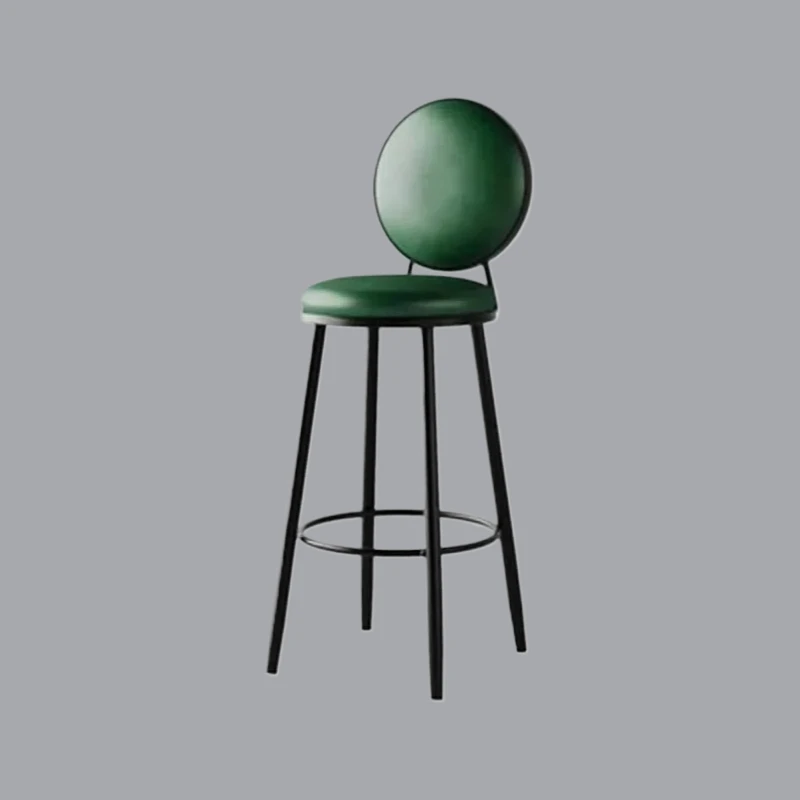 Chaises de Bar rondes de luxe pour Salon, tabouret minimaliste en métal, tabourets de Bar hauts simples, style nordique confortable, meubles Design Alto