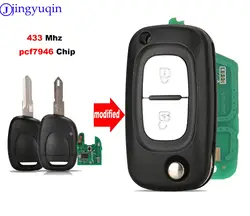 jingyuqin Pilot zdalnego sterowania do Renault Master Kangoo Clio Twingo NE72 VAC102 Blade PCF7946 Chip 433MHZ