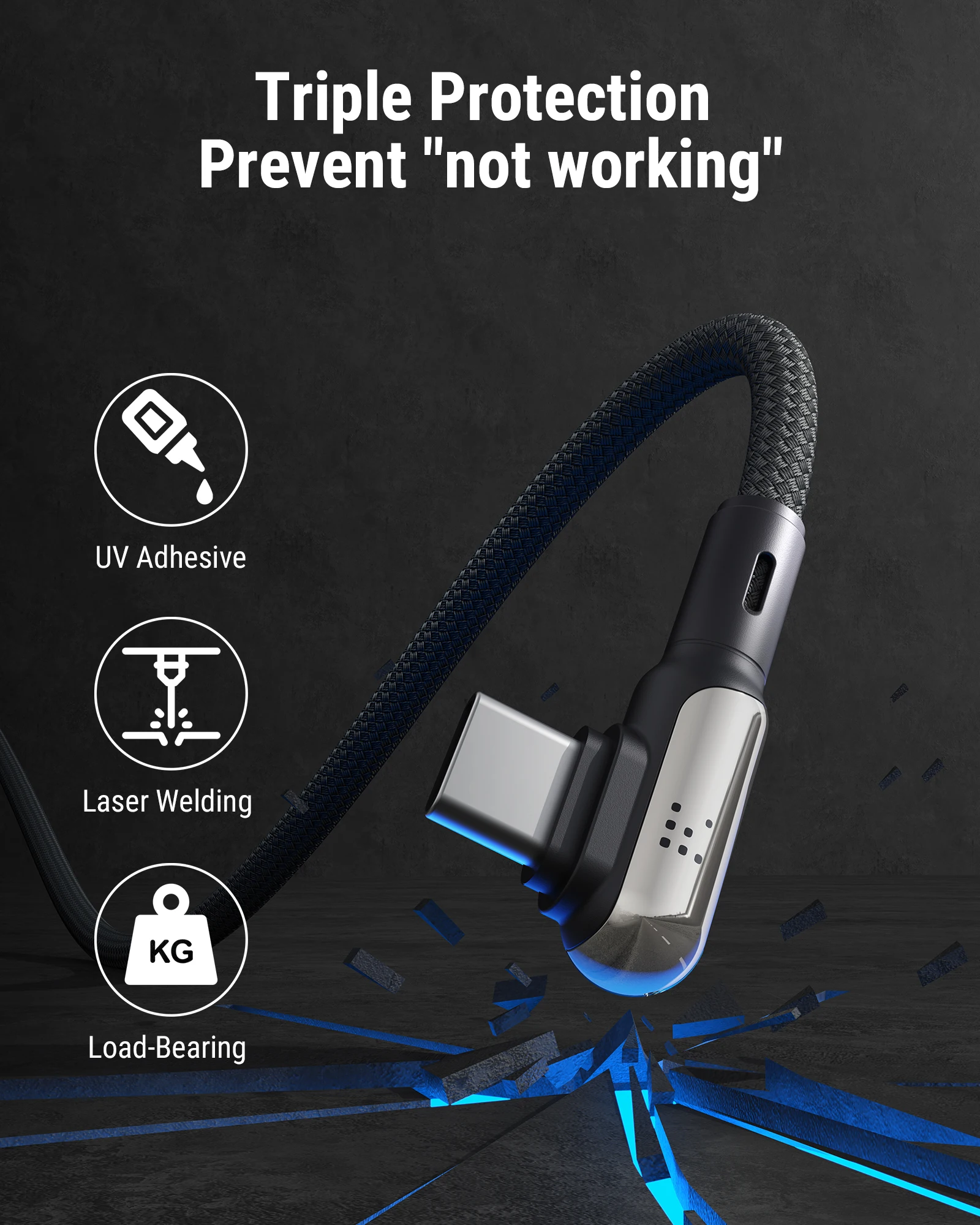 VOLTME USB C To Type C Cable PD 60W Fast Charging Cable Wire Type C For Xiaomi Samsung Poco LED Indicator 90 Degree Elbow Cord