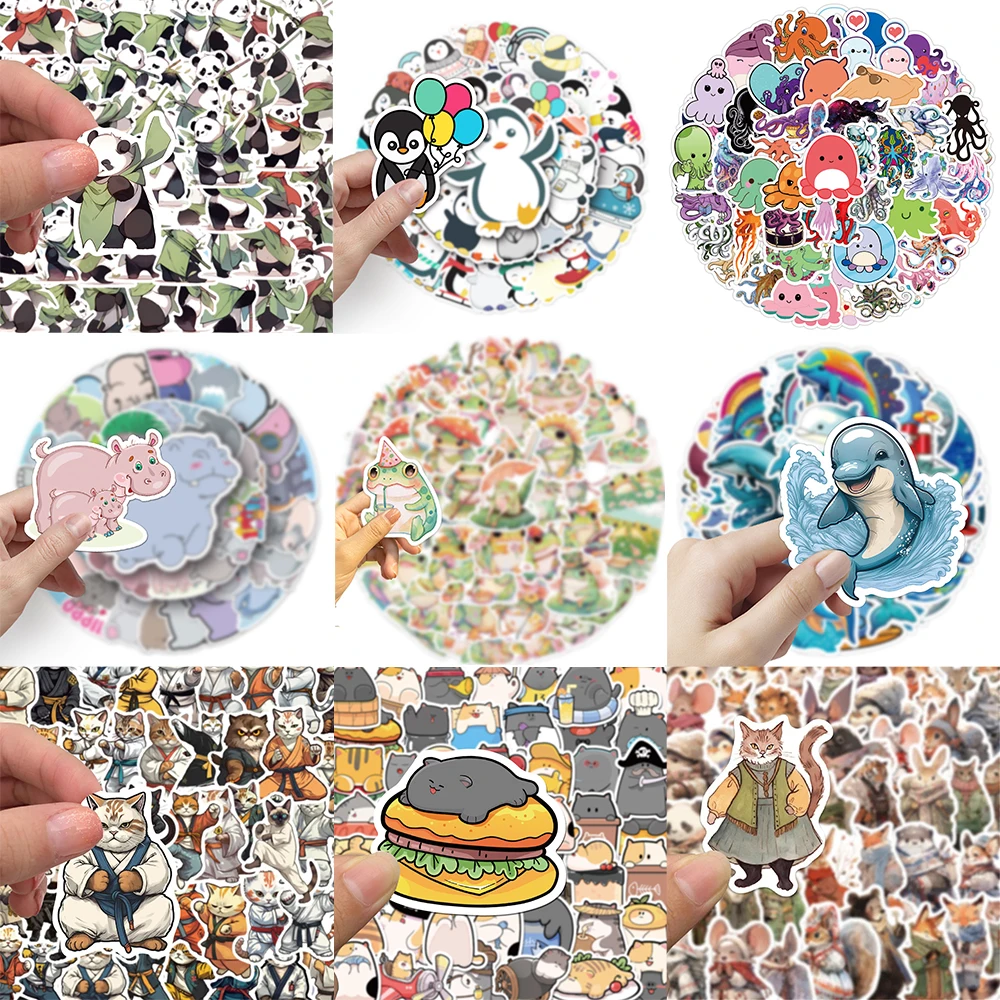 10/30/50PCS New Popular Animal Sticker Cartoon Cute Graffiti Skateboard Helmet iPad Phone Guitar DIY Laptop Decoration Wholesale