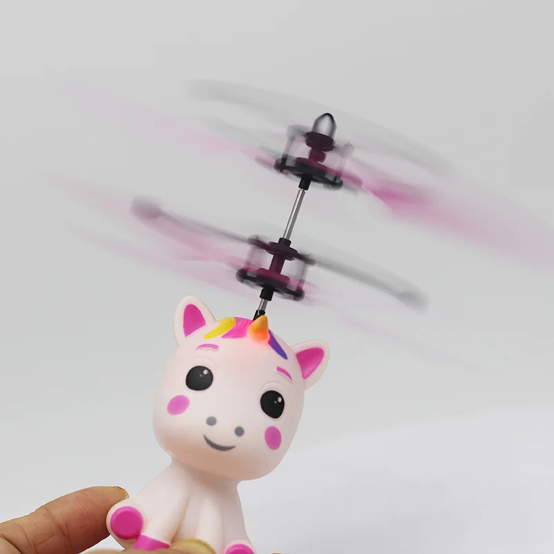 1 Pc Induction Unicorn Helicopter Toy, Suspended Children\'s Induction Aircraft Toy, Rechargeable, Birthday Gift