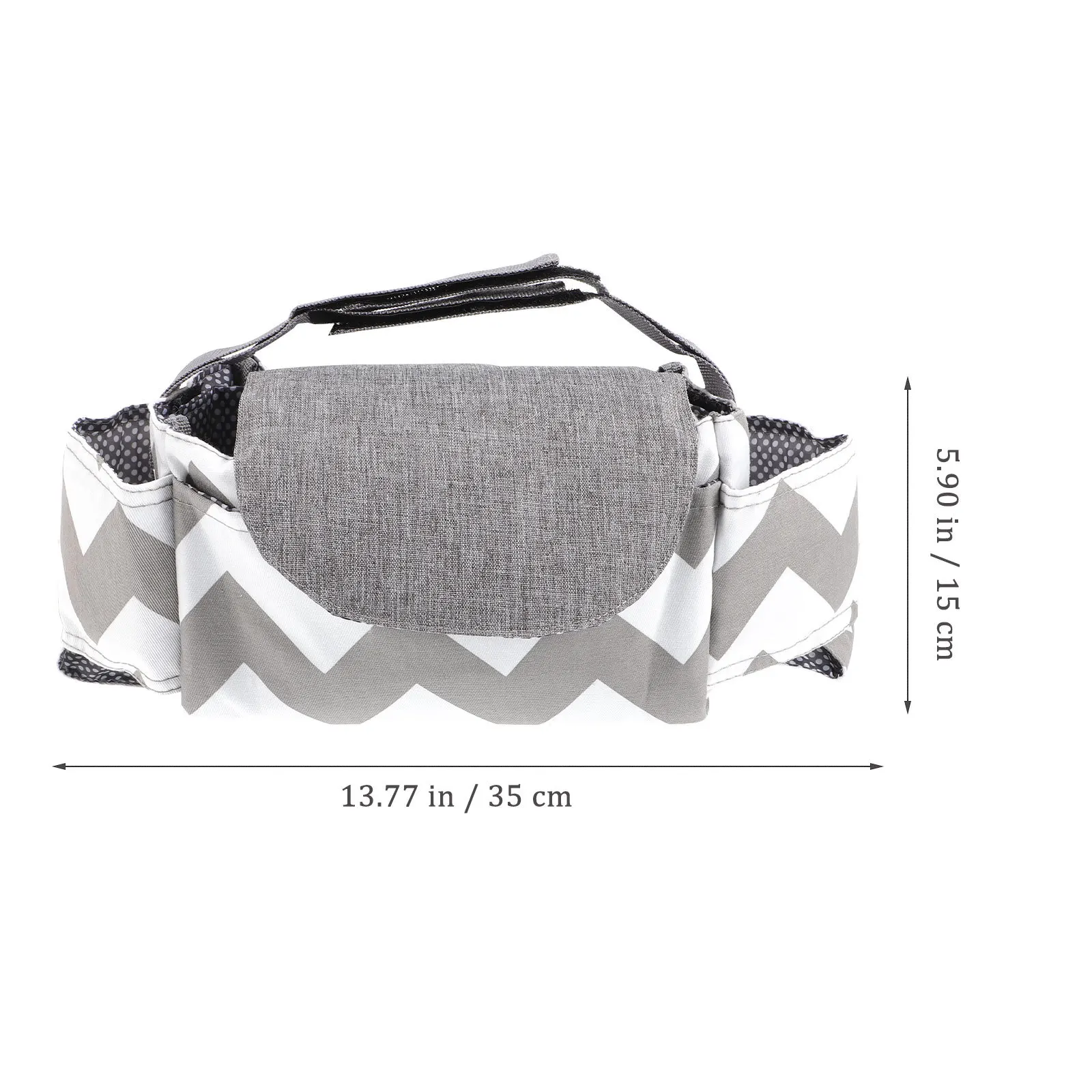 حقيبة معلقة لتنظيم عربة الأطفال، حقيبة تخزين حفاضات عربة الأطفال، منظم مستلزمات الأطفال من البوليستر المتين #5