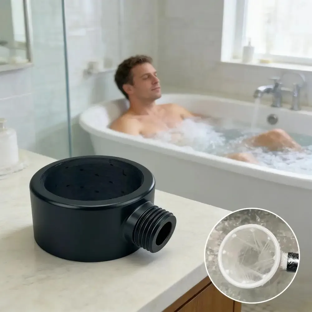 Shower Head Powerful Supercharging Hydromassage 360-Degree Ring Water Spray Spiral Nozzle All-round Cleaning Shower Head