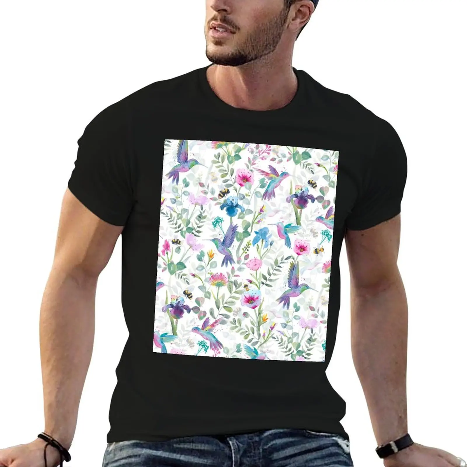 Painterly Pollinators T-Shirt Short sleeve tee tees customs design your own quick drying mens funny t shirts