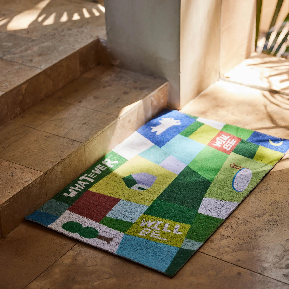 Spring Green PVC Doormat Cuttable Easy Clean Entrance Welcome Mat Rug Carpet Floor Tidy Pad Outdoor Aesthetics Home Room Decor