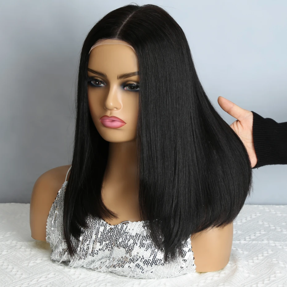 SDD Raw Hair Vietnamese 250 280 Density Lace Frontal Wig Human Hair Double Drawn Thick Bone Straight 13x4 Short Bob Wig Lace Front Human Hair Wigs Blunt Cut Double Weft Pre Plucked Natural Colored Human Hair Wigs Free Shipping