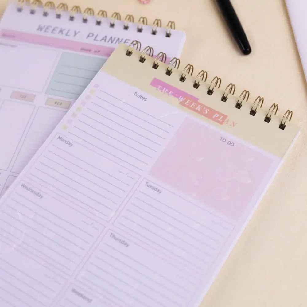 

Weekly Plan 2025 Planner Notebook Daily Planner Reminder Time Organizer A5 Planner Notepad PU Schedule Journal