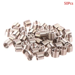 50 Pcs Stainless Steel M6x1.0x1.5D Insert Helicoil Wire Thread Repair Kit