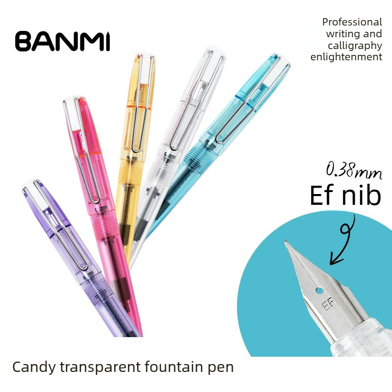 

Красочная прозрачная перьевая ручка, эргономичная студенческая ручка для письма с несколькими ручками для правильной осанки, школьные канцелярские принадлежности
