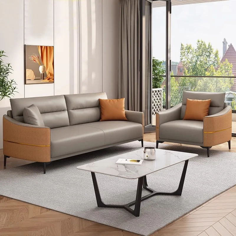 Casual Three-Person Modular Sectional Office Sofa Set Versatile Small Business Meeting Rooms Reception Living Room Hotel