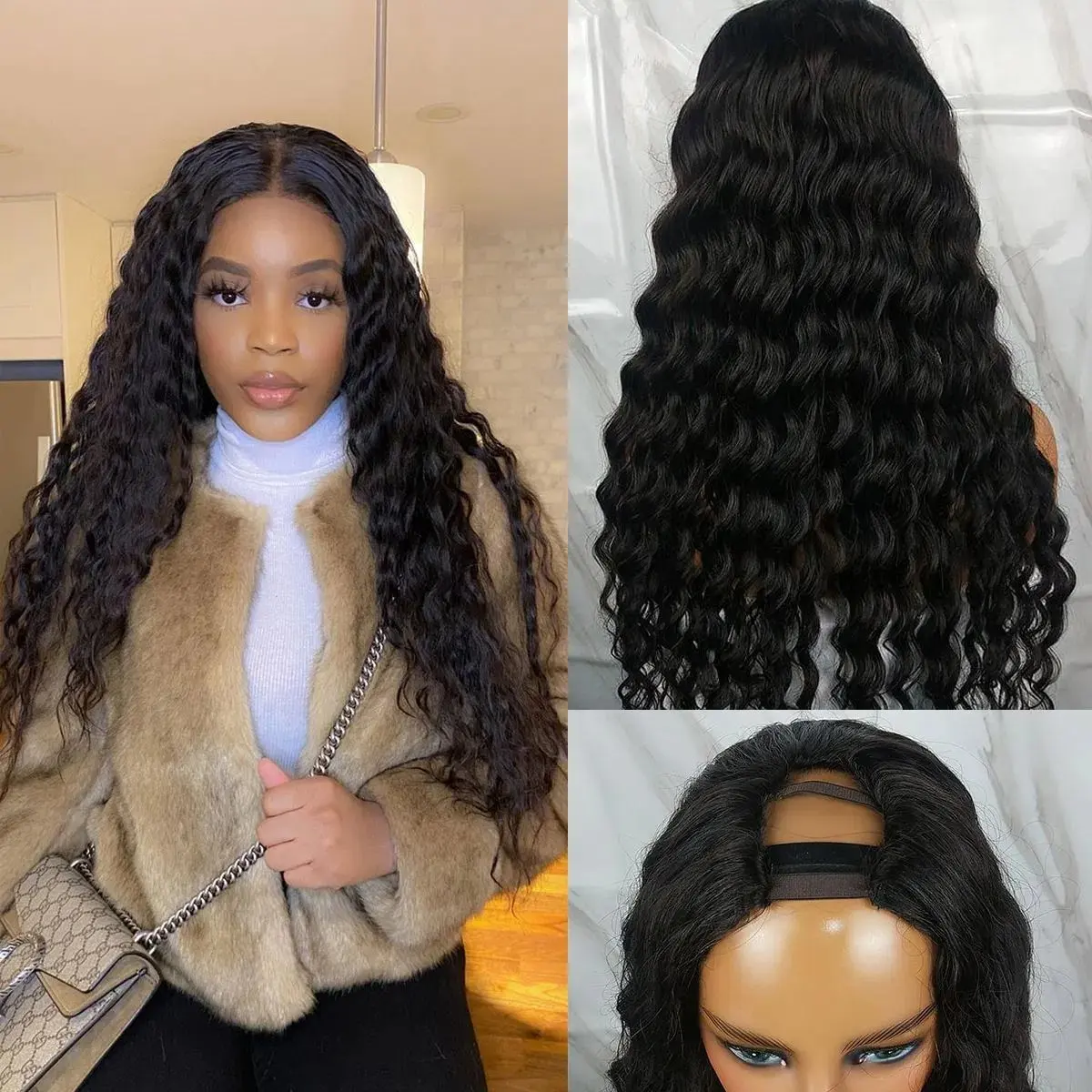 Rosabeauty 13x4 Lace Front Human Hair Wig 13X6 Deep Wave 40 Inch 5X5 Glueless Ready To Go Curly Wig 150 Density For Women