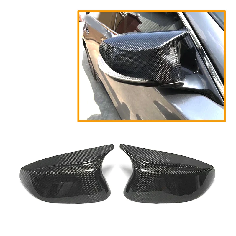 Q50 Q50L Q60 Q70 QX30 Glossy Black  Carbon fiber M style Side Mirror covers