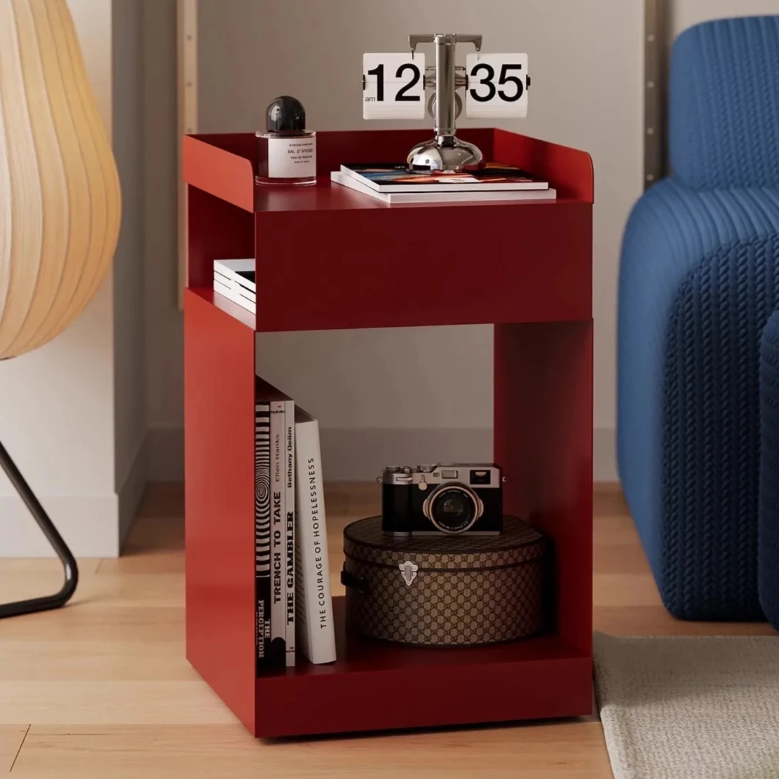 Minimalist Metal Coffee Tables Creative Side Table Bedroom Bedside Tables Movable Storage Edge Cabinet Living Room Coffee Table