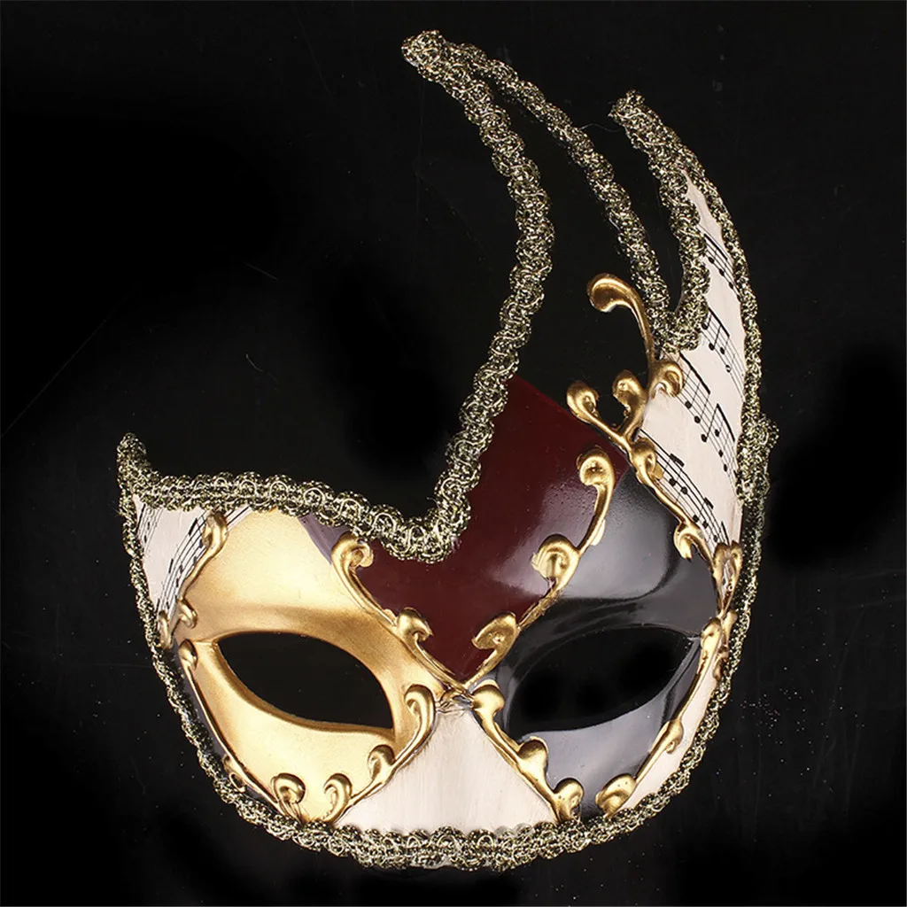 Masquerade Ball Joker Crack Mask for Women/Men Musical Venetian Party Masks Halloween Wedding Mardi Gras Mask Holiday Party Mask