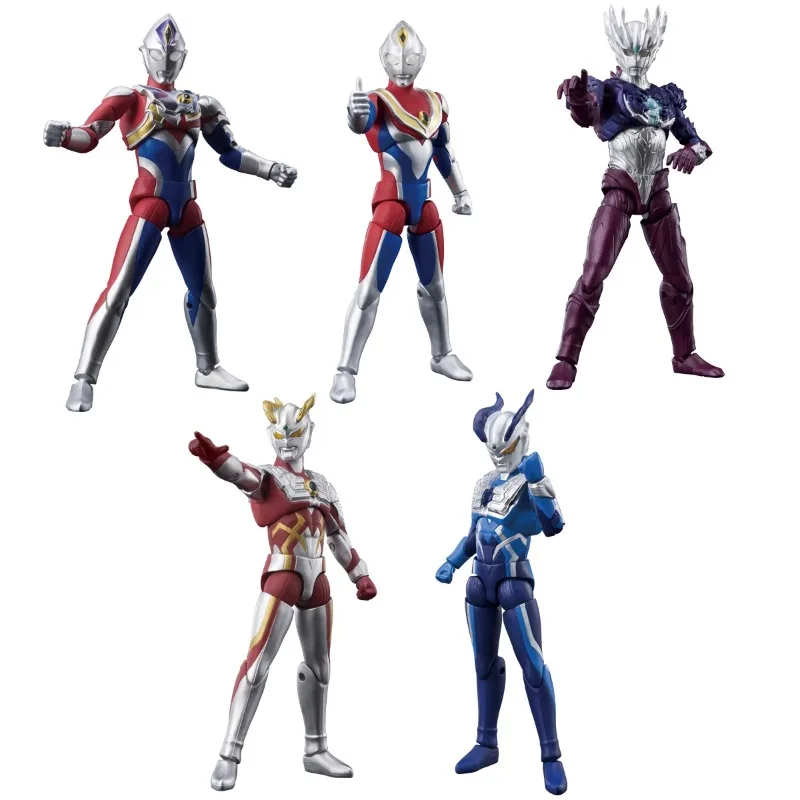 Bandai Original Ultraman Shokugan Zero Dyna Decker Saga 03 Anime Action Figures Toys for Boys Girls Kids Gift