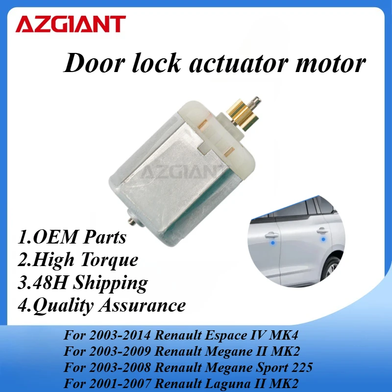 

AZGIANT Car door lock actuator motor for Renault Espace IV MK4/Renault Megane II MK2/Megane Sport 225/Nissan Primera 1.8 N P12