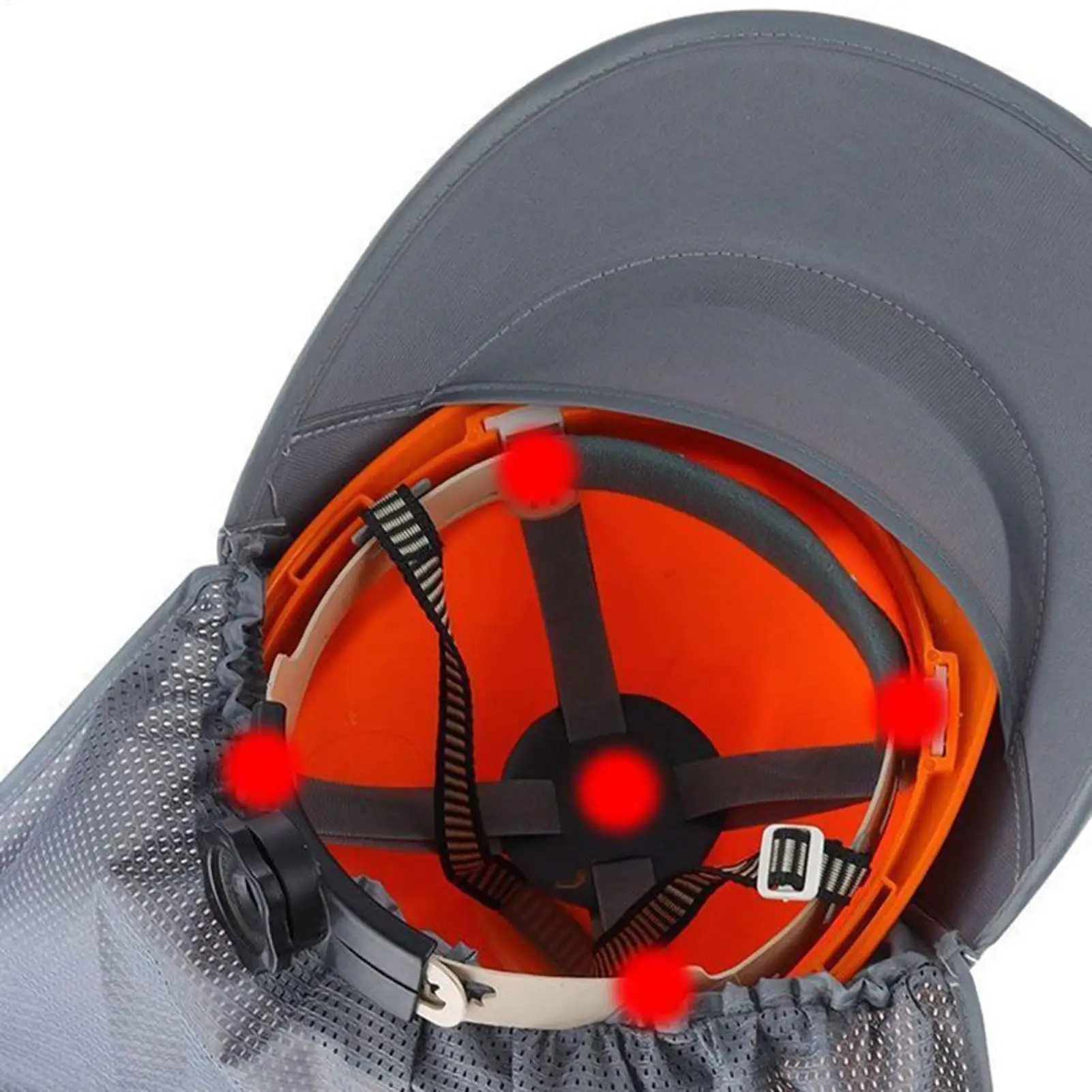 Construction Safety Reflective Hard Hat Shade Neck Shield Helmet Sun Shade Reflective Stripe Summer Sun Protection for Working