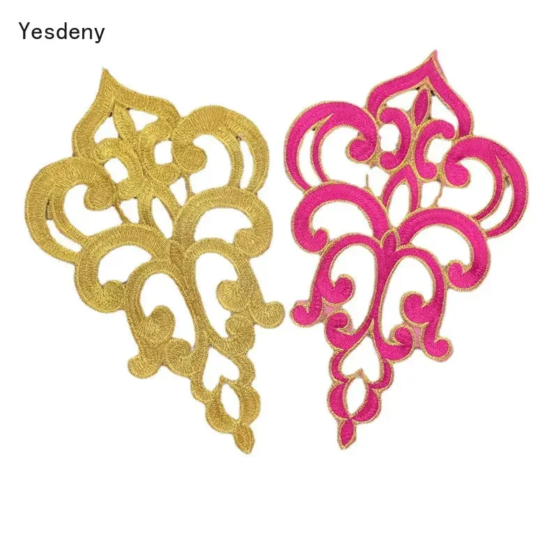 10PCS.24.5*14.5cm 11Color Stage Costumes Traditional Ethnic Accessories DIY Embroidery Patch Anime Costume Flowers