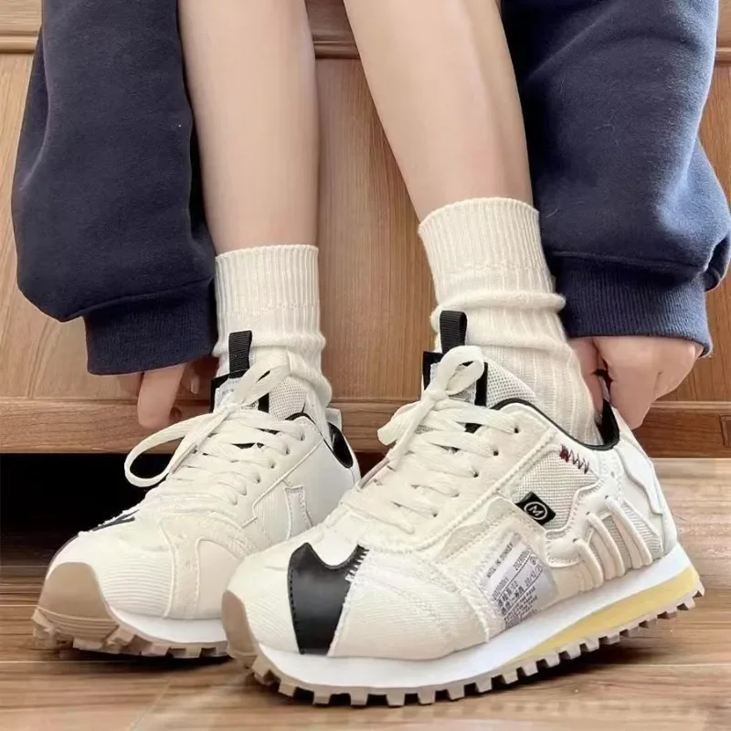 

Mesh German Training Shoes Women Four Seasons 2025 Fashion Retro Crash Training Running Shoes Forrest Gump Shoes Woman Plus Size