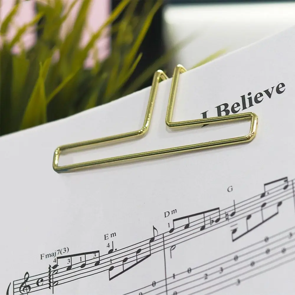 2Pcs High-quality Metal Song Book Clips Musician Helper Hollowing Out Page Holder Music Note Clips Speech Draft